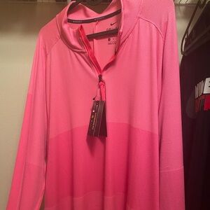 Pink Nike dri fit long sleeve